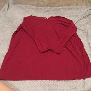 Burgundy T-shirt dress